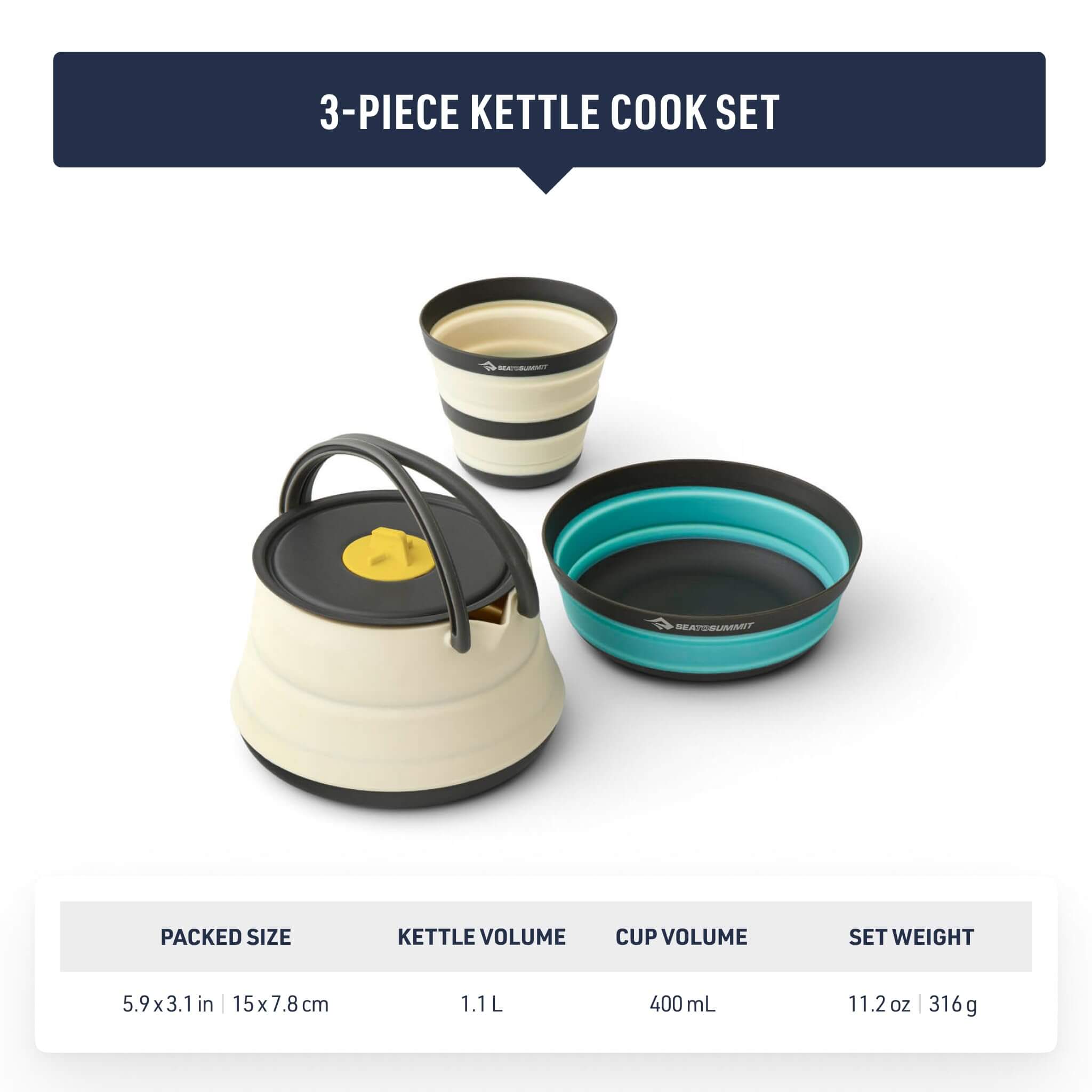 Sea to Summit Frontier Ultraleichtes faltbares Wasserkocher-Set - Outdoor Shop FluxPerfect