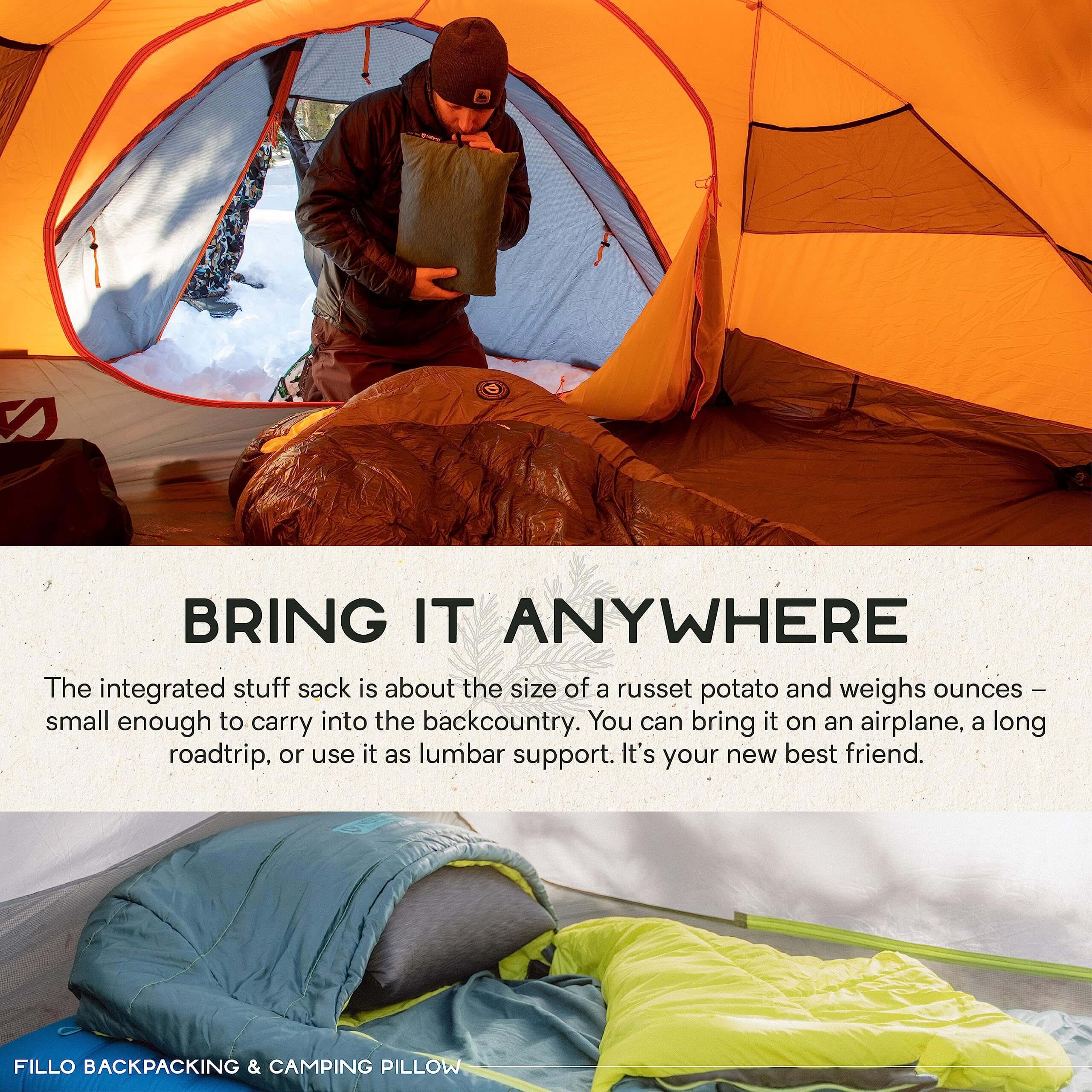 Nemo Fillo Luxus-Campingkissen - Outdoor Shop FluxPerfect