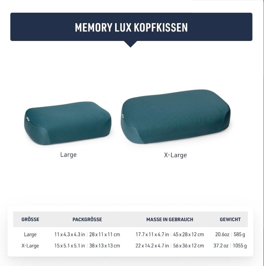 Reisekissen – Sea to Summit – Memory Lux Pillow