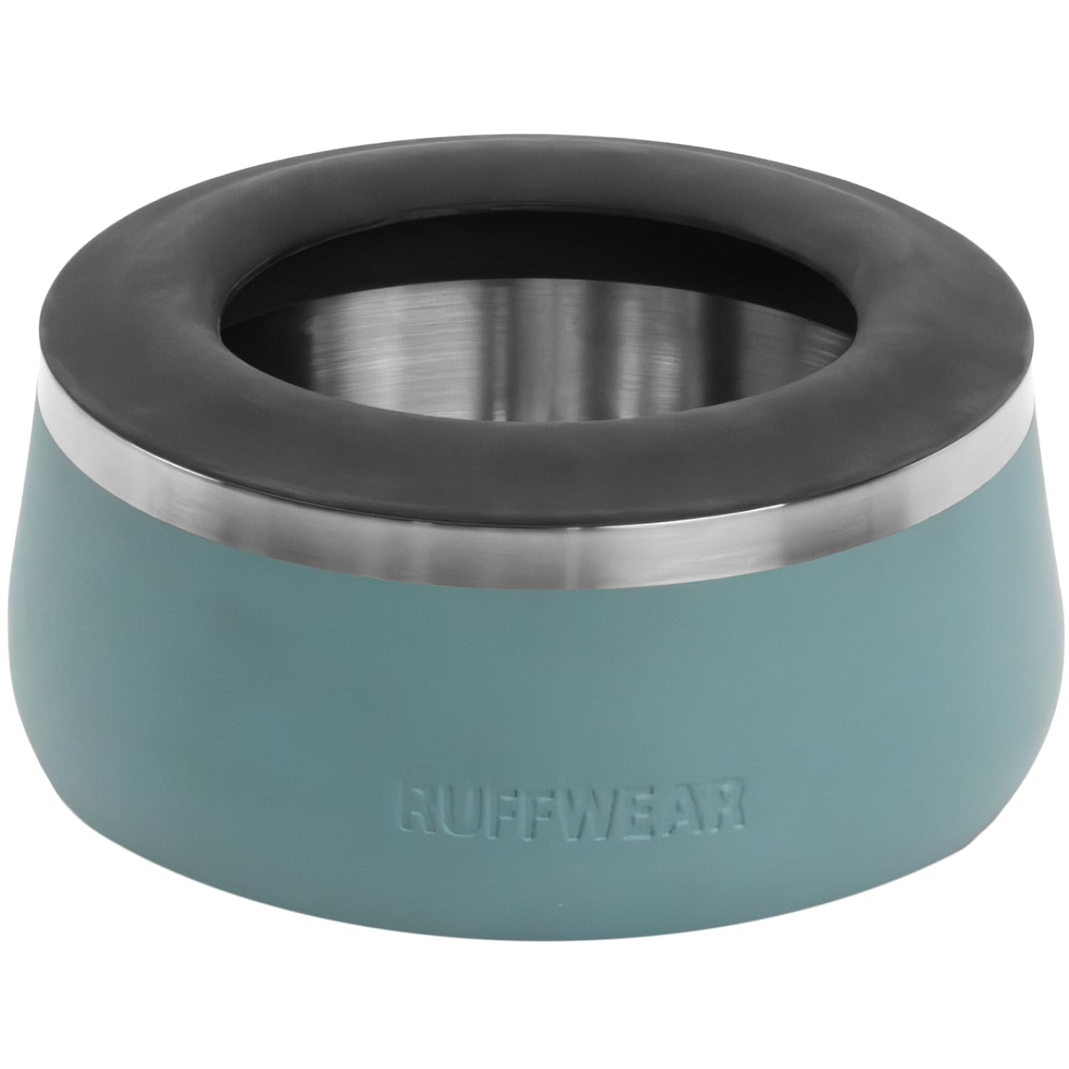 Ruffwear Basecamp Anti-Spritz-Wassernapf für Hunde, spritzminimierender Hundenapf-Rand, auslaufsicherer Futternapf, spülmaschinenfest, lebensmittelechtes und haustiersicheres Silikon, Basaltgrau