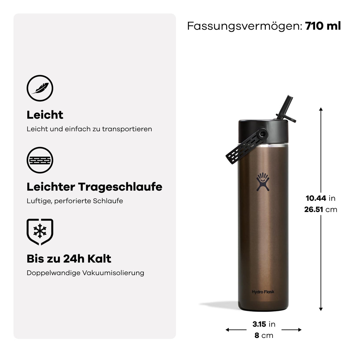 Trinkflasche – Hydro Flask – Lightweight Wide Flex Straw Cap Bottle 710 ml