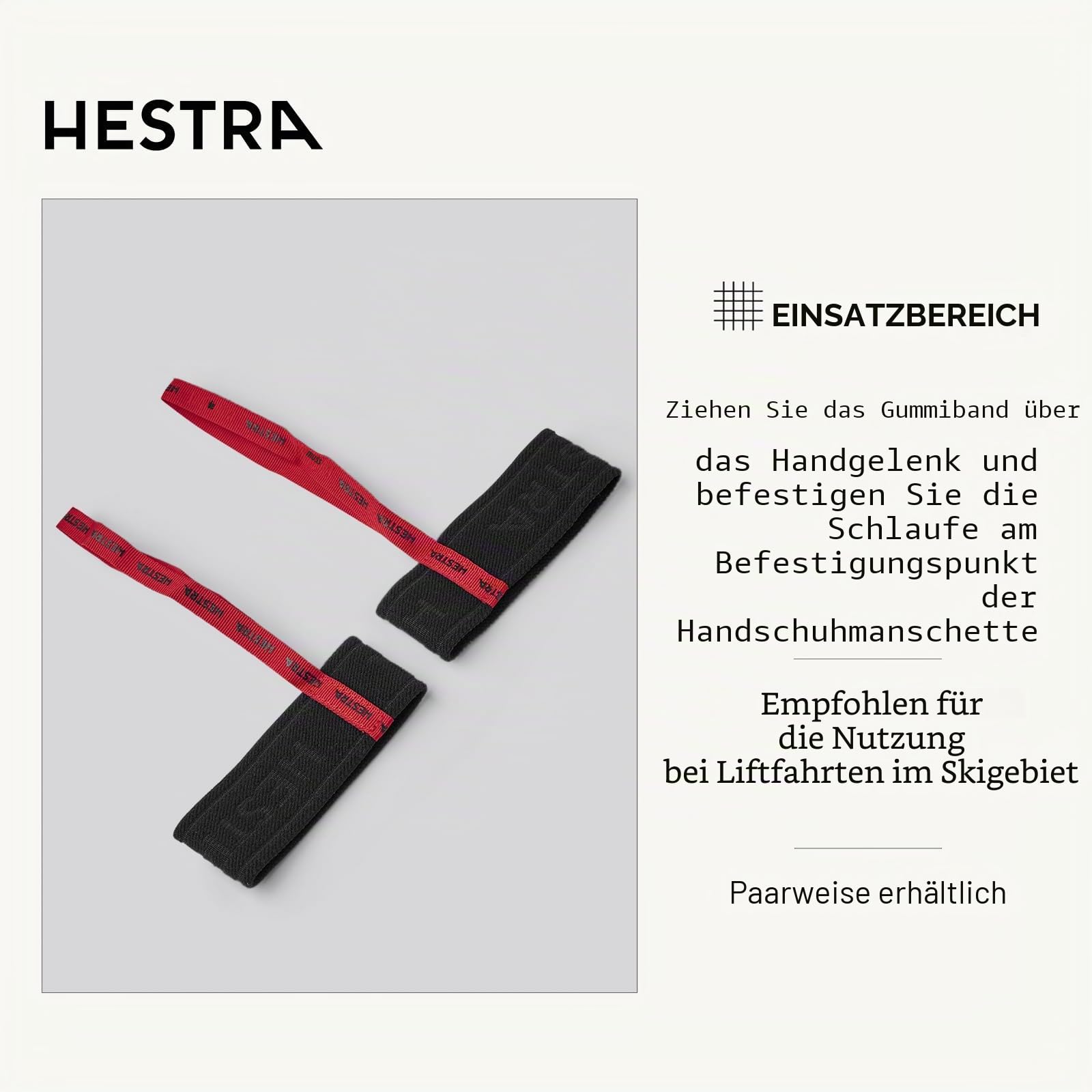 Befestigungsschlaufe – Hestra – Elastische Schlaufe 100/35 mm – Hestra – Bild 2