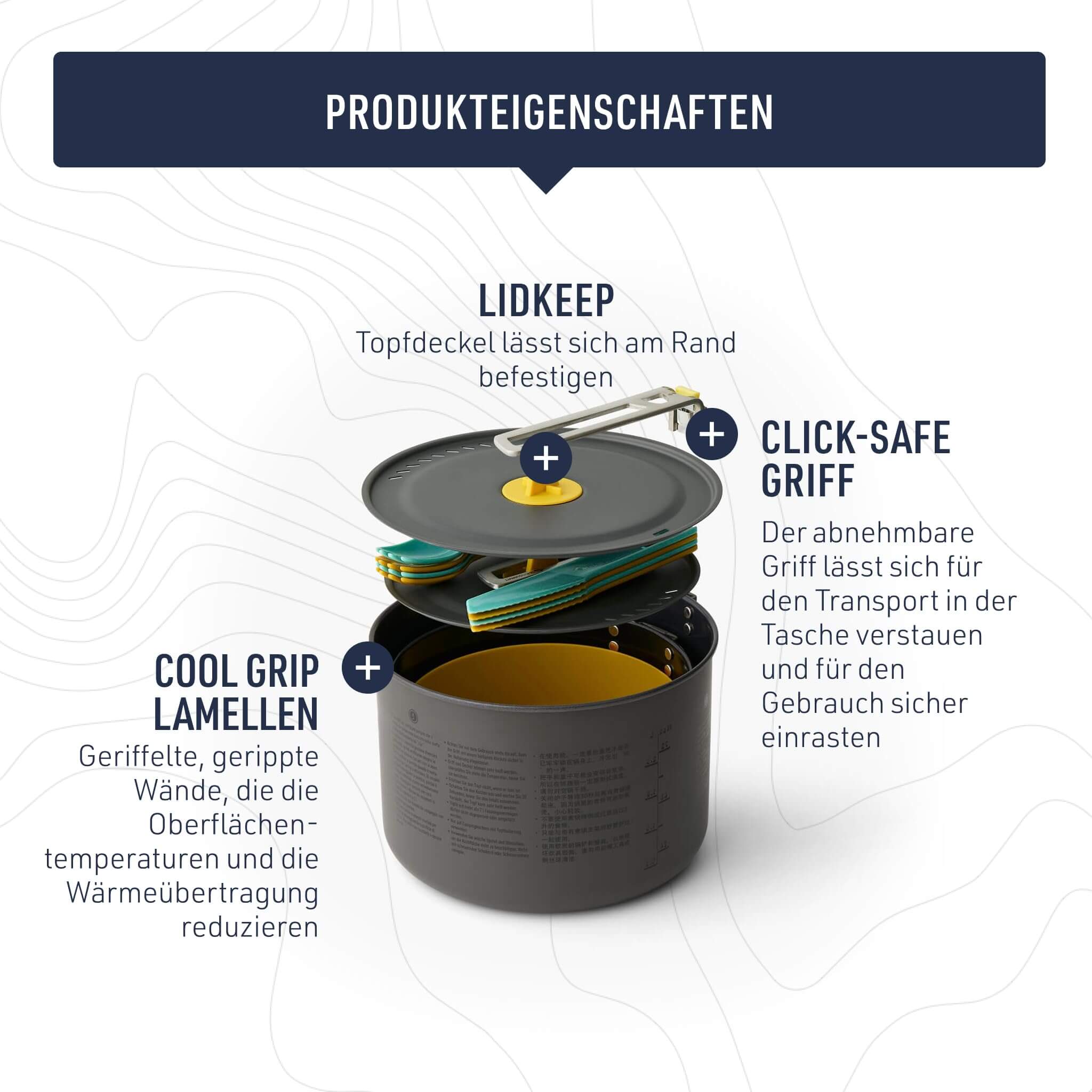 Sea to Summit Frontier Ultraleichtes Kochset mit zwei Töpfen