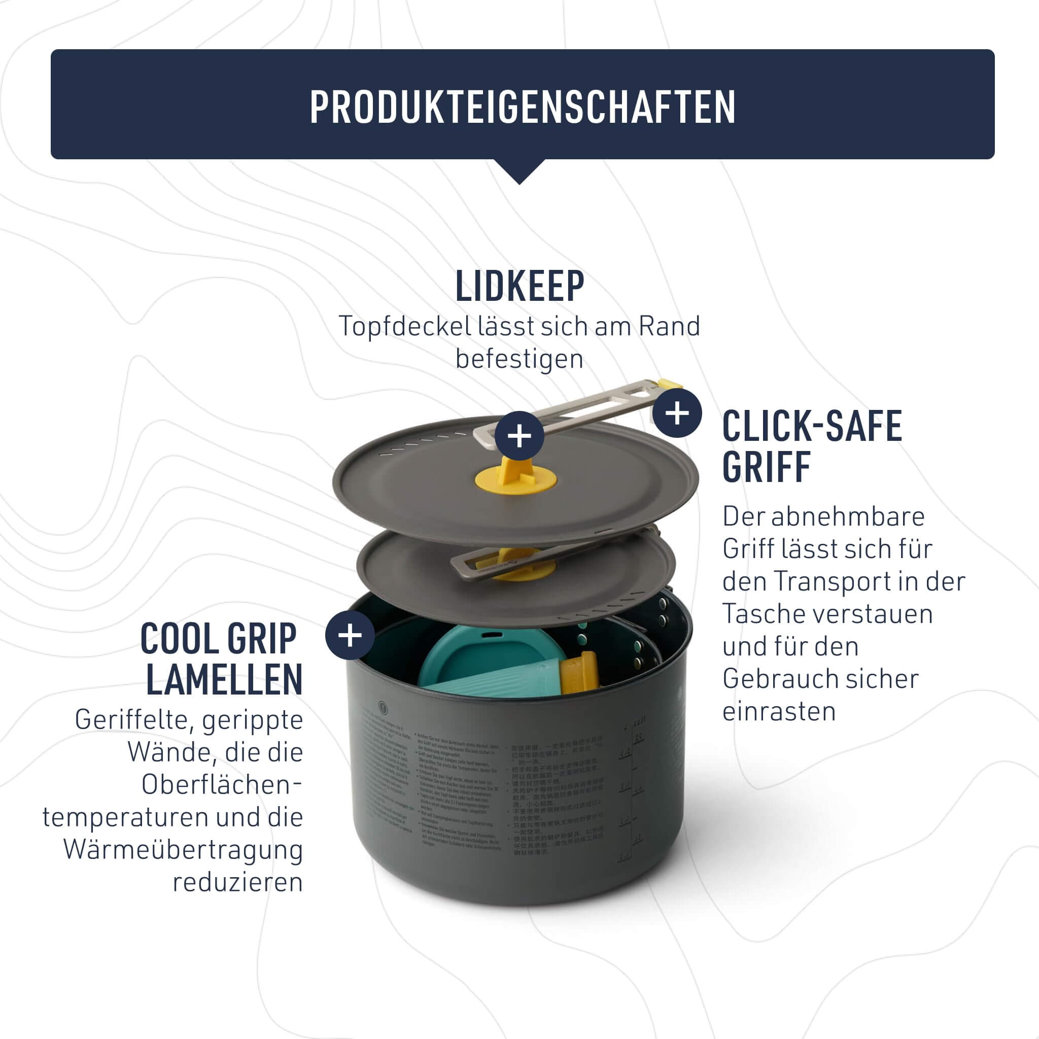 Sea to Summit Frontier Ultraleichtes Kochset mit zwei Töpfen