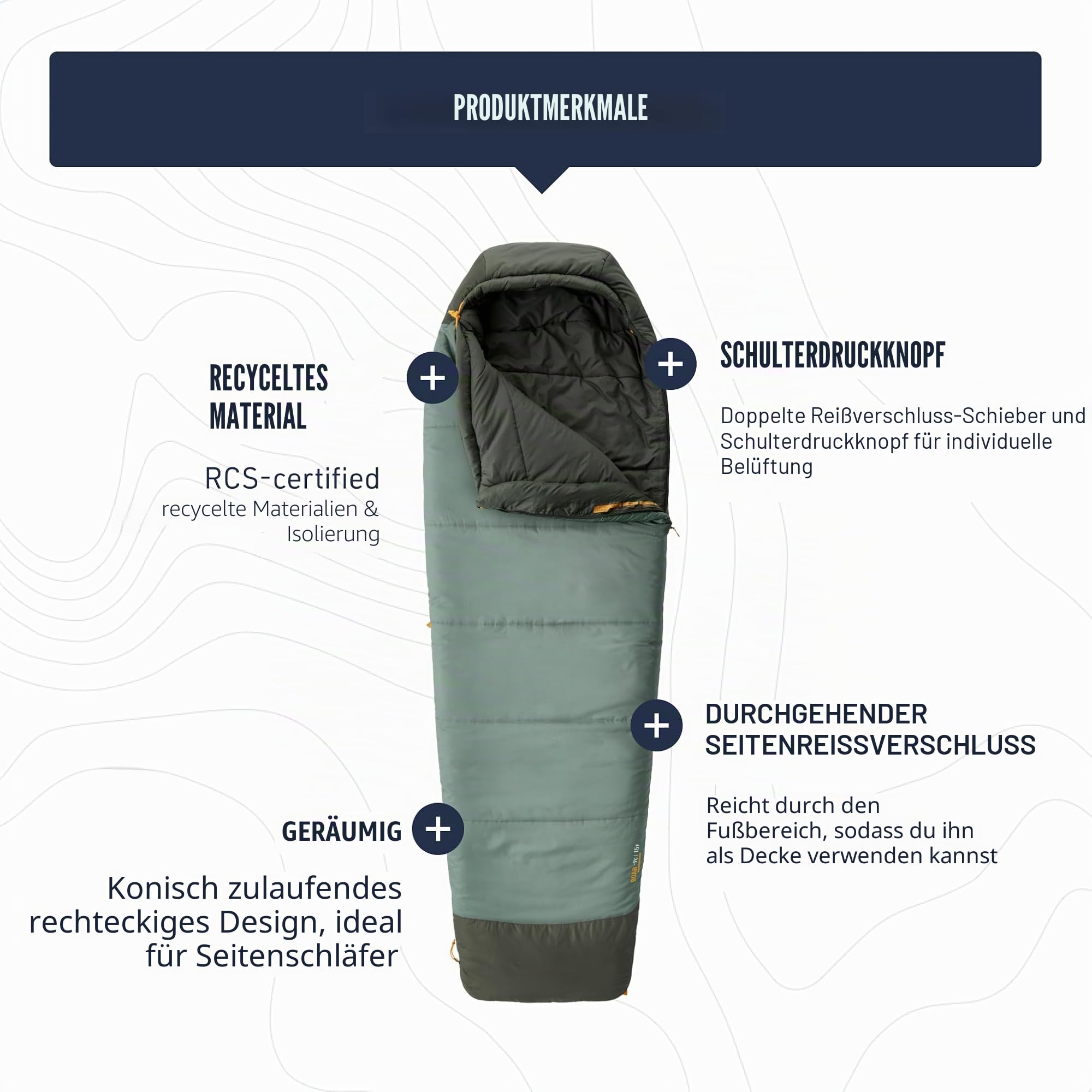 Kunstfaserschlafsack – Sea to Summit – Boab Short
