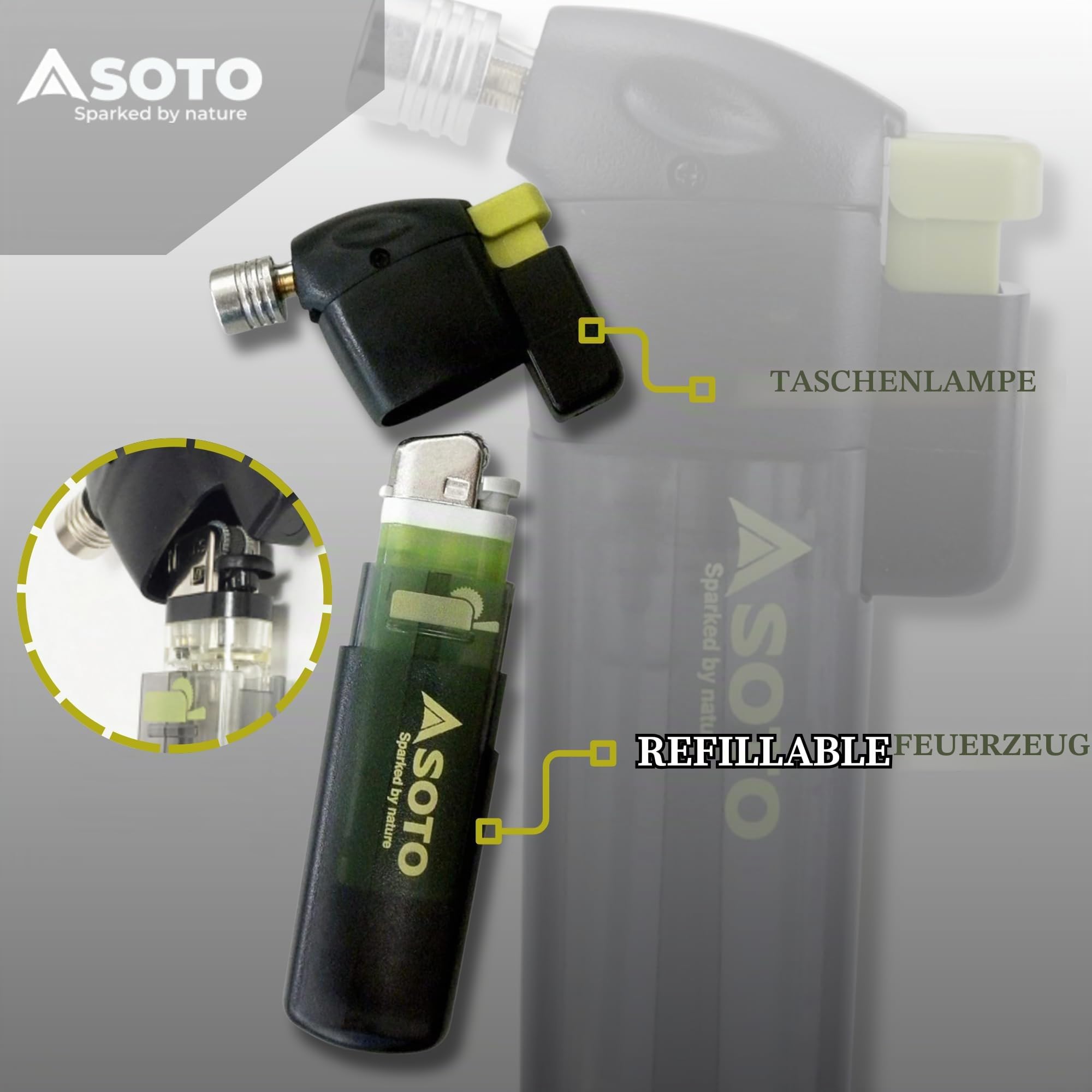 Sturmfeuerzeug-Aufsatz – SOTO – Pocket Torch