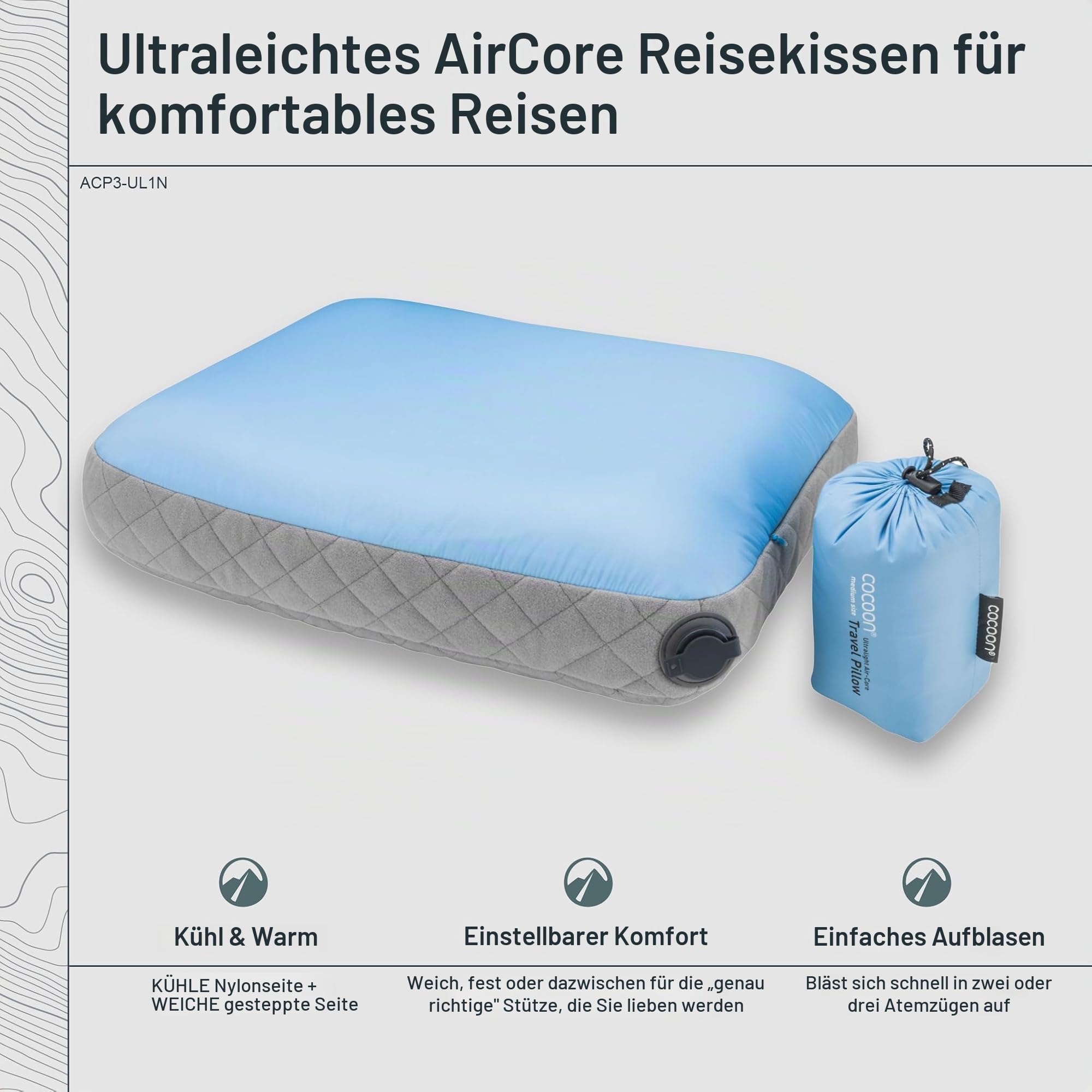 Reisekissen – Cocoon – Air-Core Pillow Ultralight