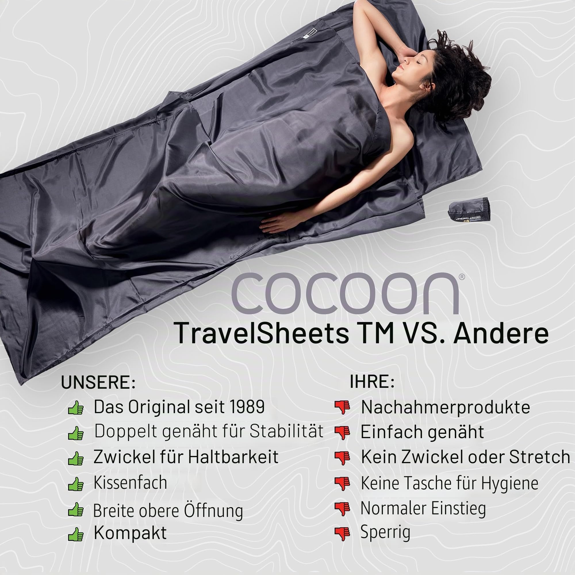 Hüttenschlafsack – Cocoon – Silk Traveller – COCOON – Bild 3