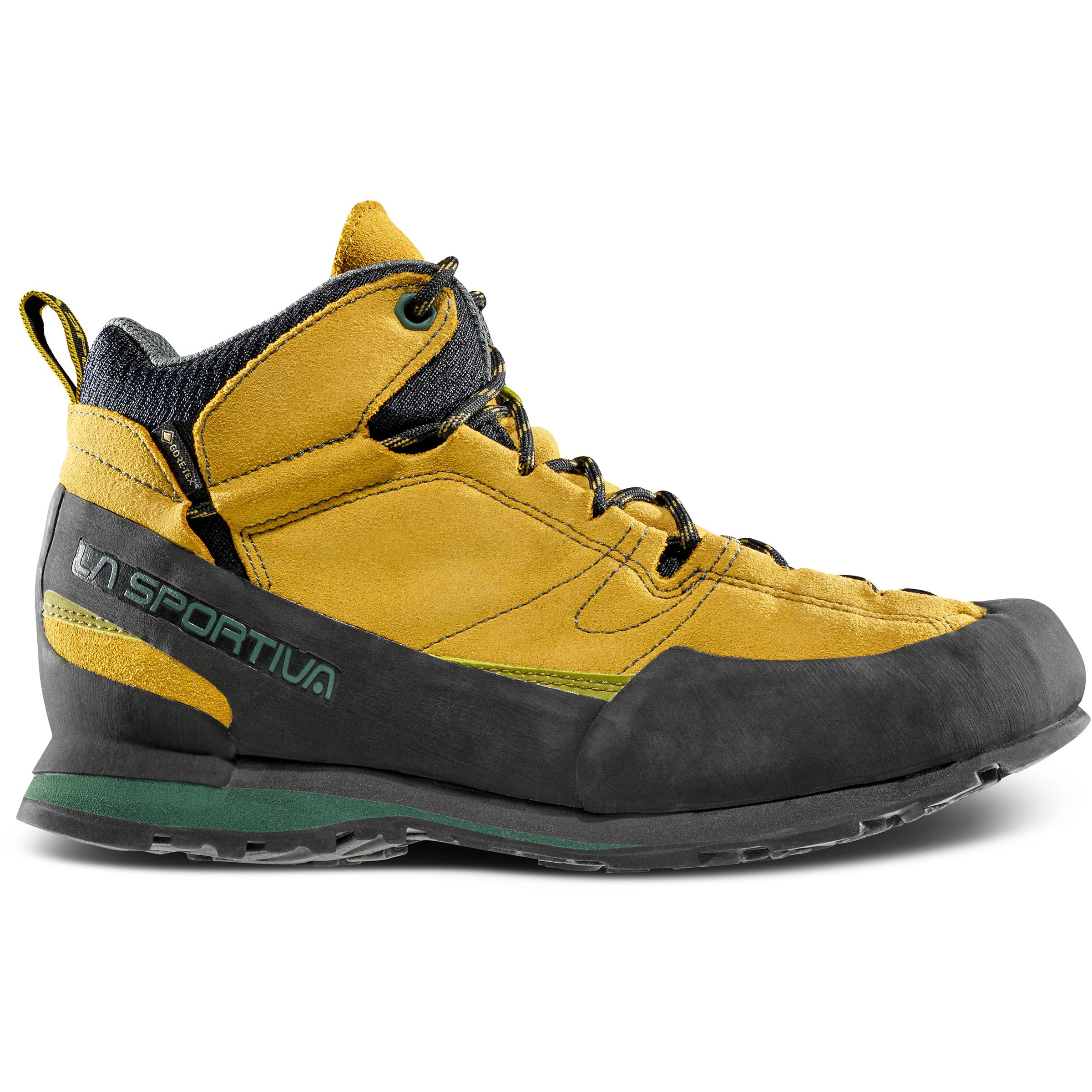 LA SPORTIVA Unisex Boulder X Mid GTX Schuhe, Carbon-Flame, 43 – Savana/Alpine – 45 – LA SPORTIVA
