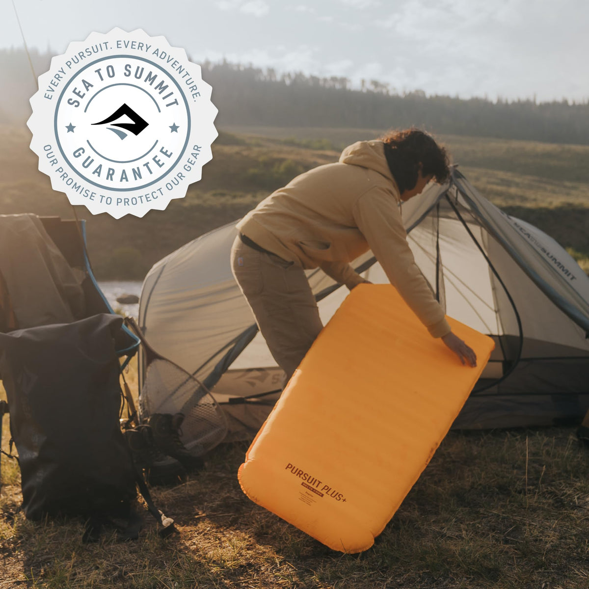 Selbstaufblasende Isomatte – Sea to Summit – Pursuit Plus Large Rectangular Wide