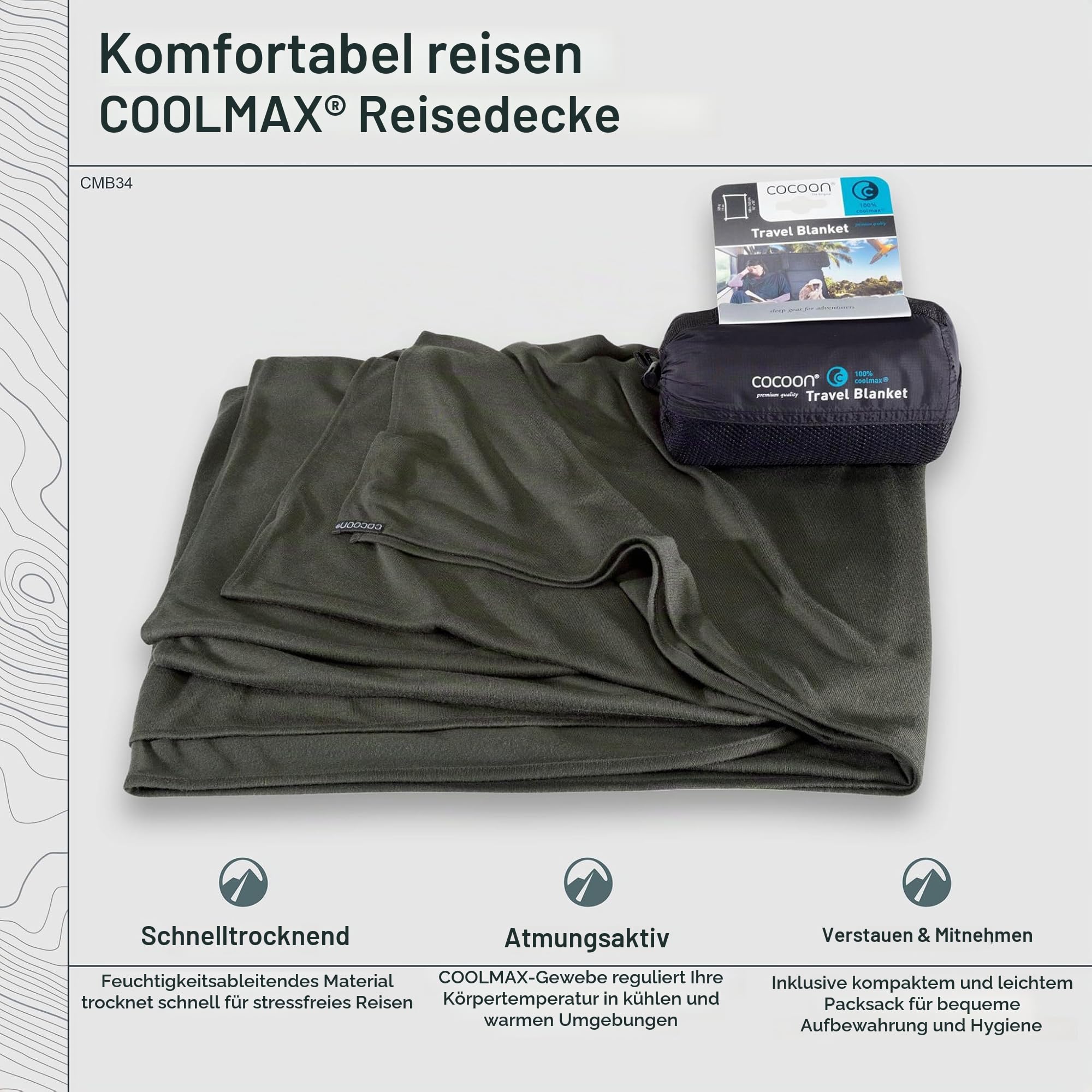 Reisedecke – Cocoon – Travel Blanket Coolmax