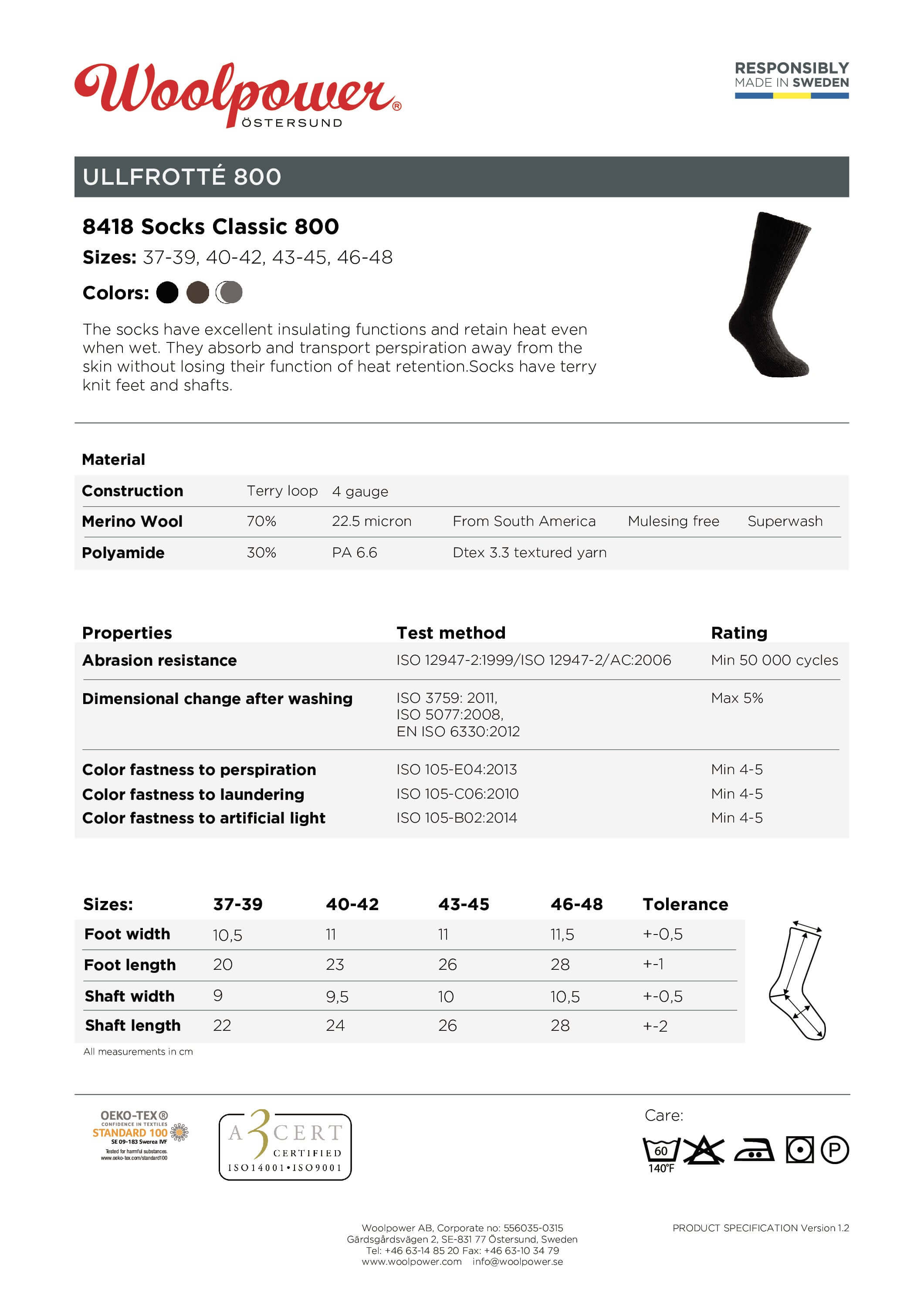 Die Woolpower Classic 800 Socken, extrem warme Merinosocken für den Winter, erhältlich im Outdoor Online Shop FluxPerfect