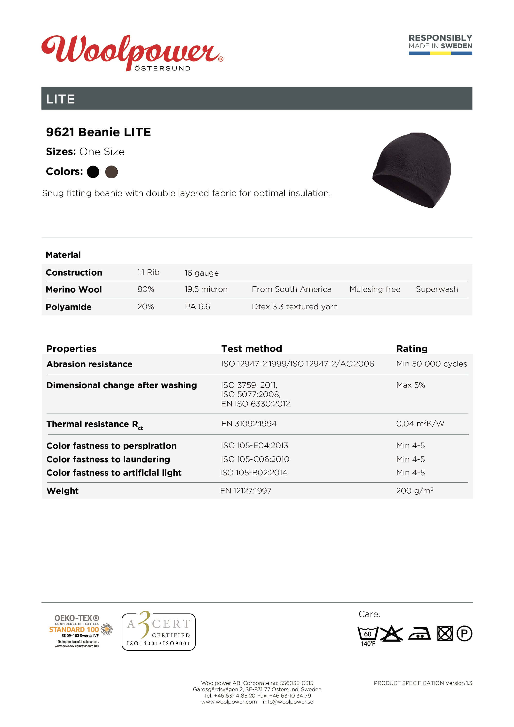 Die Woolpower Beanie LITE, leichte Merino Kappe ideal für Sport und Alltag, erhältlich im Outdoor Online Shop FluxPerfect