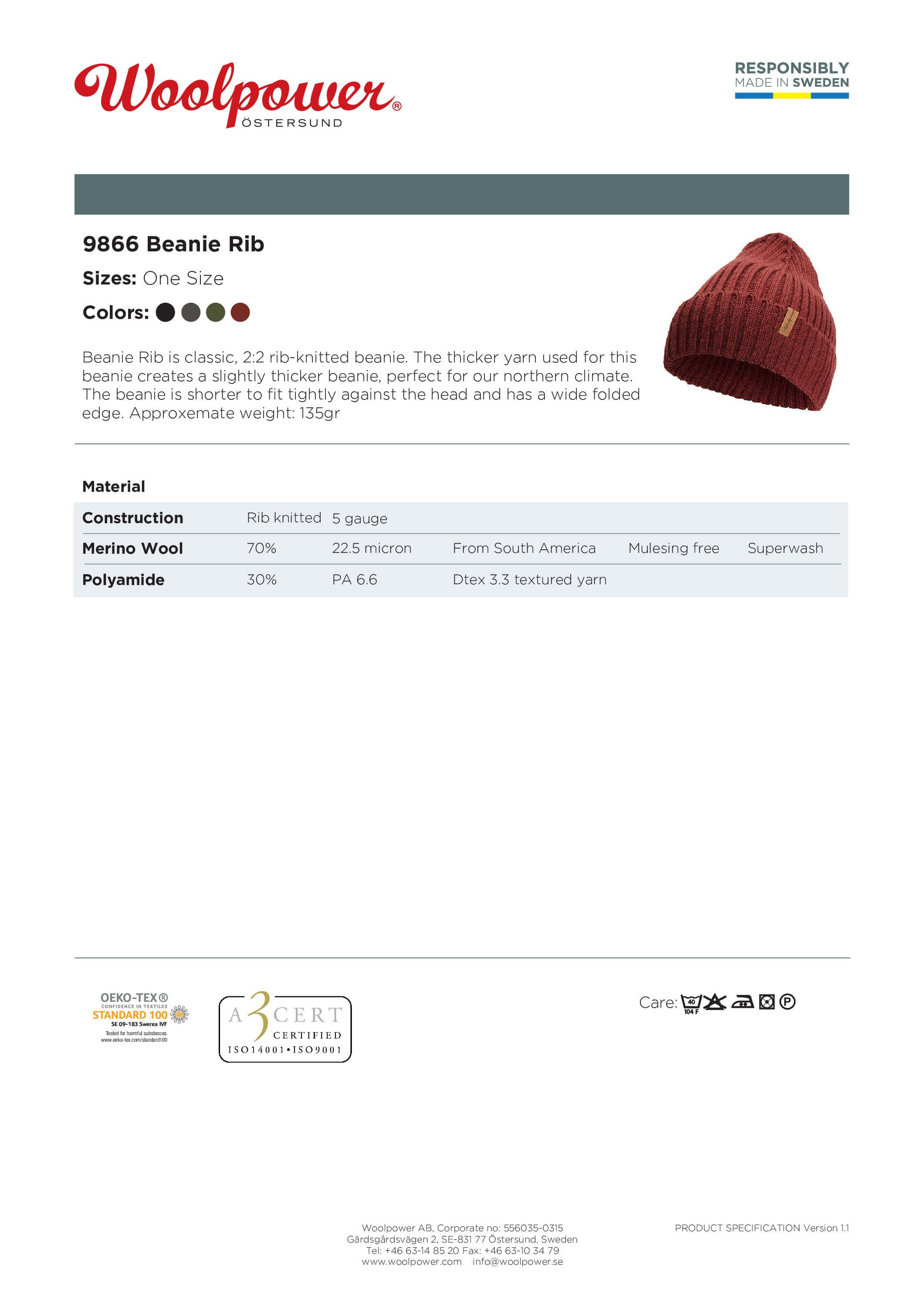 Die Woolpower Beanie Rib, angenehme und elastisches Beanie, ideal für den Winter und den Alltag, erhältlich im Outdoor Online Shop FluxPerfect