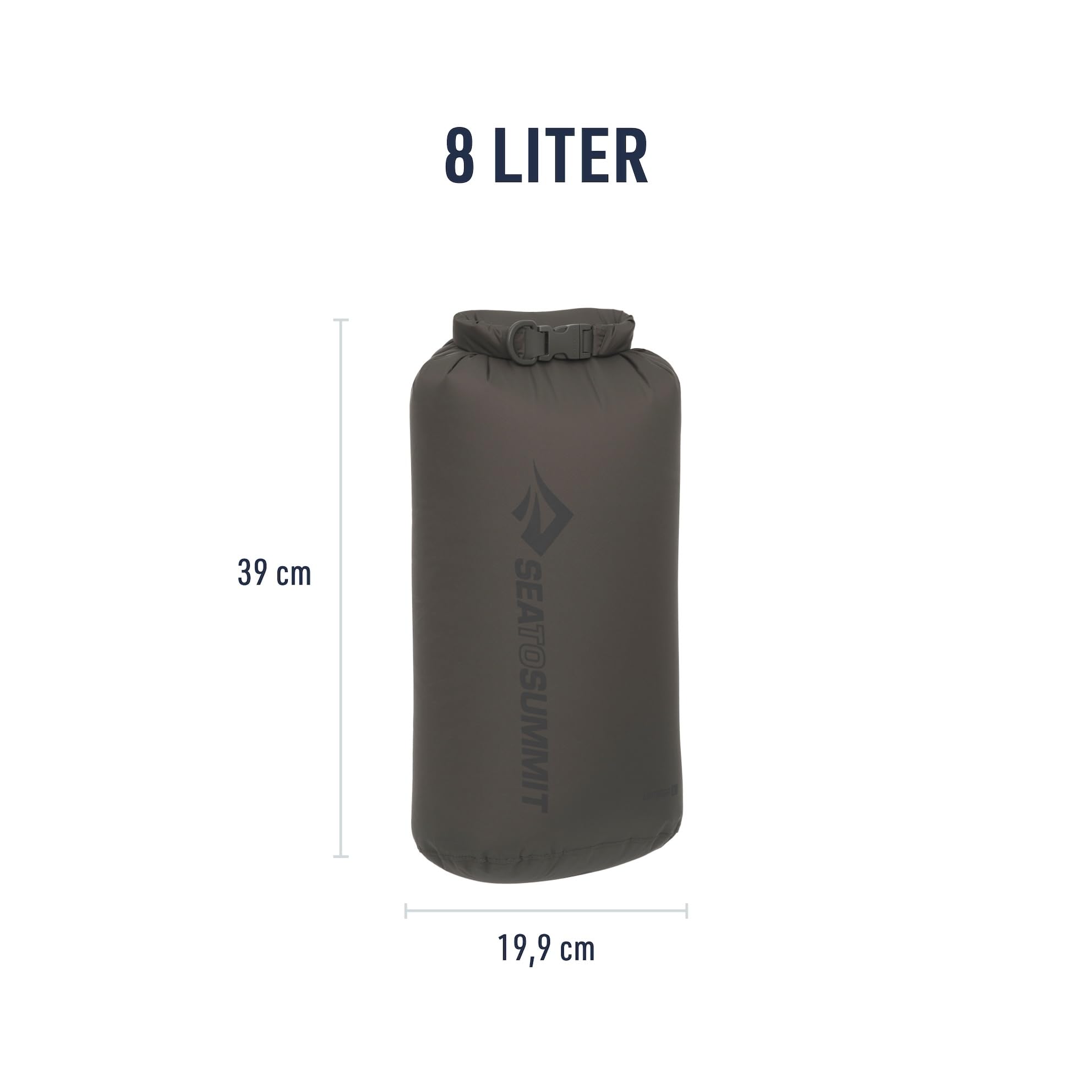 Die Maße für die Sea to Summit Lightweight Dry Bag in 8 Liter
